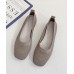 Top Quality Yellow Knit Cotton Fabric Flat Feet Shoes For Women