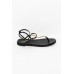 Terra Black Chain Leather Sandal